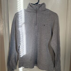 Men’s XS Vineyard Vines Quarter-Zip Pullover – Gray